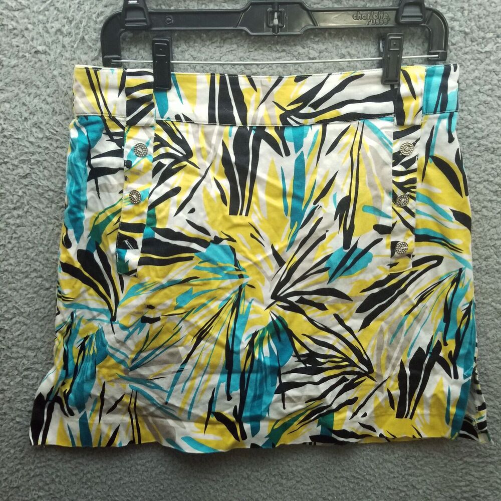 Allyson Whitmore 10 17.75" H Floral A-Line Activewear Skort 32.5" 5" 12.5"